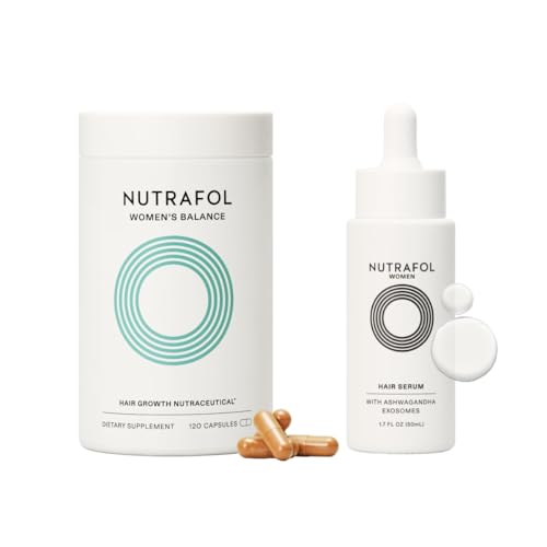 Nutrafol Women’s Balance Hair Growth Supplements and Scalp Serum | Clinically Proven for Thicker, Stronger Hair | 2-Tiered Hair Support System for Women 45+