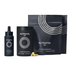 Nutrafol Men’s Hair Growth Supplements and Scalp Serum Bundle | Clinically Proven for Thicker, Stronger Hair | 2-Month Supply with Refill Pouches and Scalp Serum 1 oz