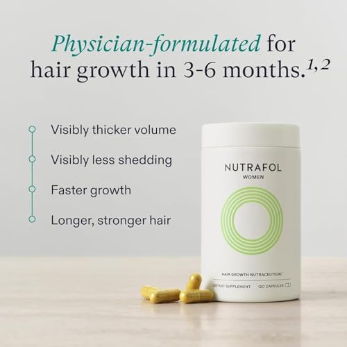 Nutrafol Women’s Hair Growth Supplements and Scalp Serum | Clinically Proven for Thicker, Longer, Stronger Hair | 2-Tiered Hair Support System