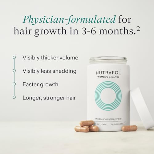 Nutrafol Women’s Balance Hair Growth Supplements and Scalp Serum | Clinically Proven for Thicker, Stronger Hair | 2-Tiered Hair Support System for Women 45+