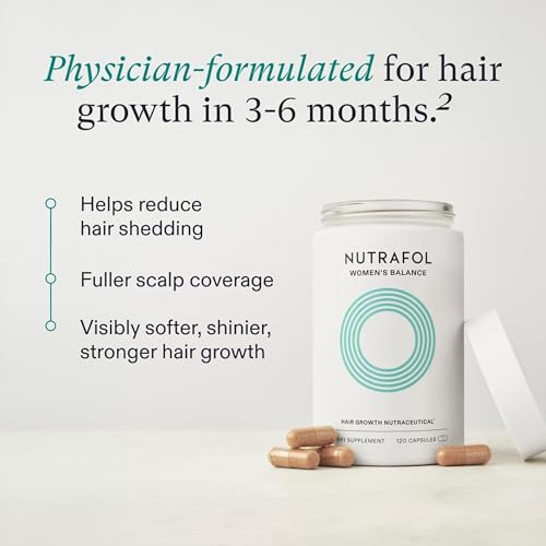 Nutrafol Women’s Balance Hair Growth Supplements | Clinically Tested for Thicker, Fuller Hair | 2-Month Supply with Refill Pouch for Women 45+