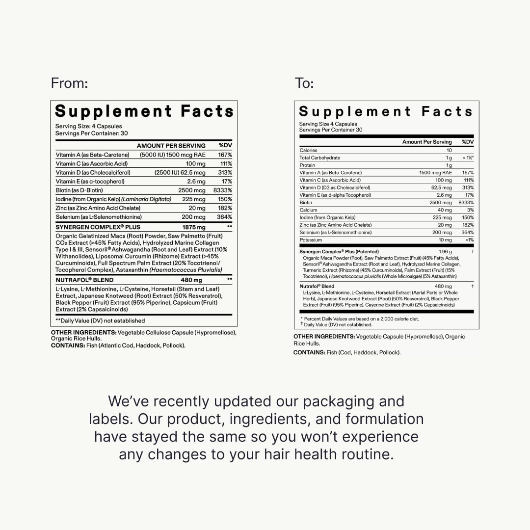 Nutrafol Women’s Balance Hair Growth Supplements | Clinically Tested for Thicker, Fuller Hair | 2-Month Supply with Refill Pouches for Women 45+