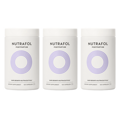 Nutrafol Postpartum Hair Growth Supplements - 3 Month Supply - Clinically Tested for Thicker Hair and Less Shedding - Breastfeeding-Friendly