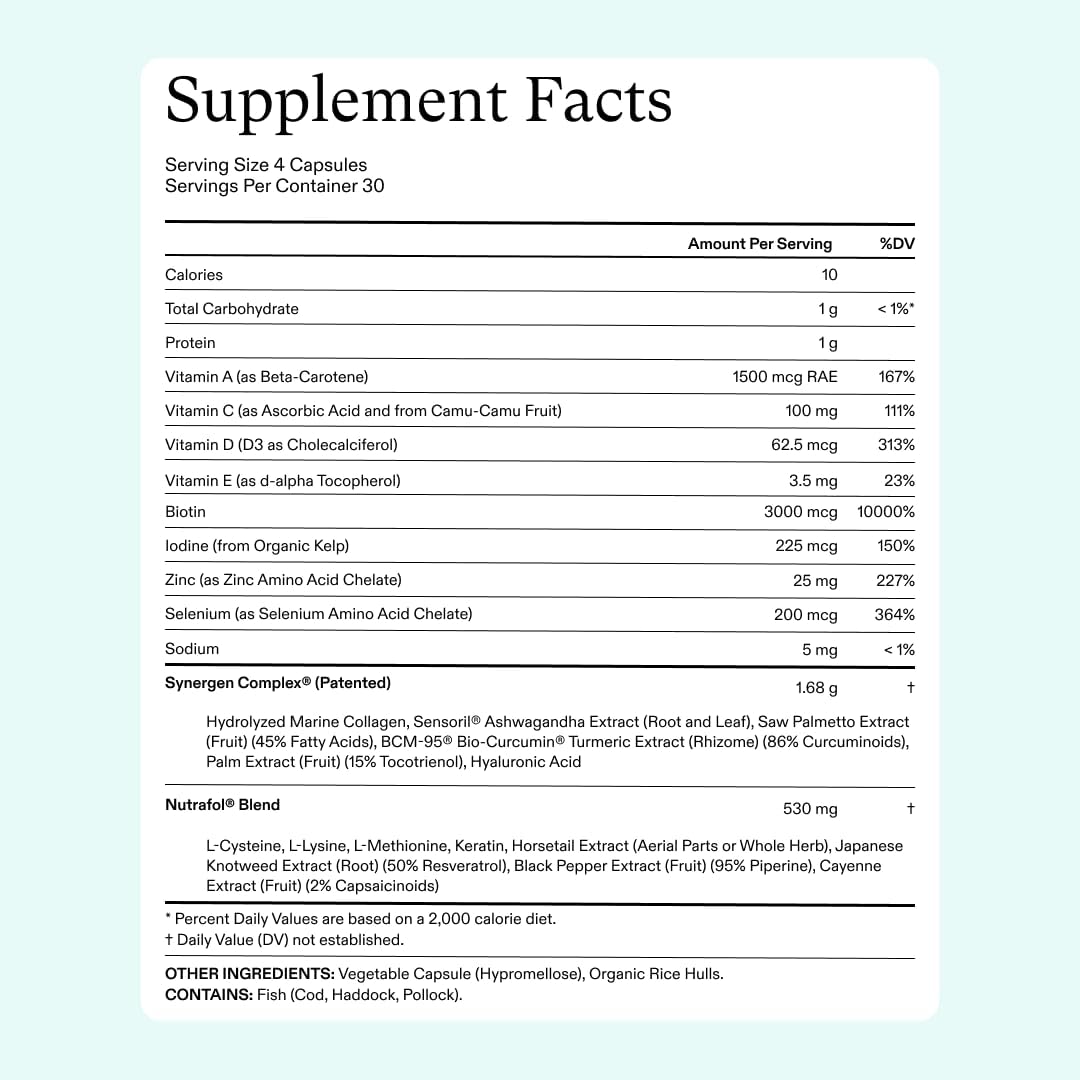 Nutrafol Women’s Hair Growth Supplements, Ages 18-44 - 1-Month Supply